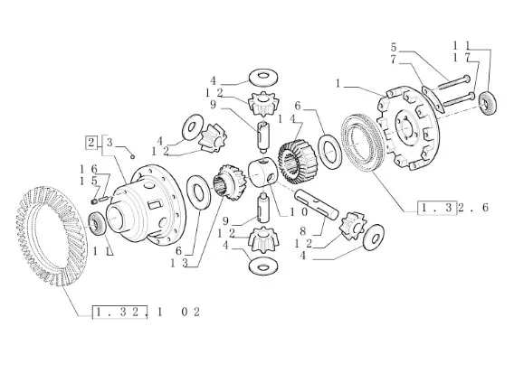 5186409 - Шестерня малая дифференциала моста задн. TMT7/MXMPm.