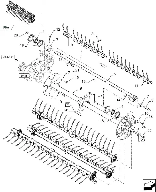 87724272 - балка мотовила